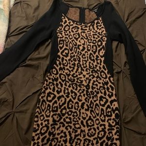 Cheetah form fitting dress